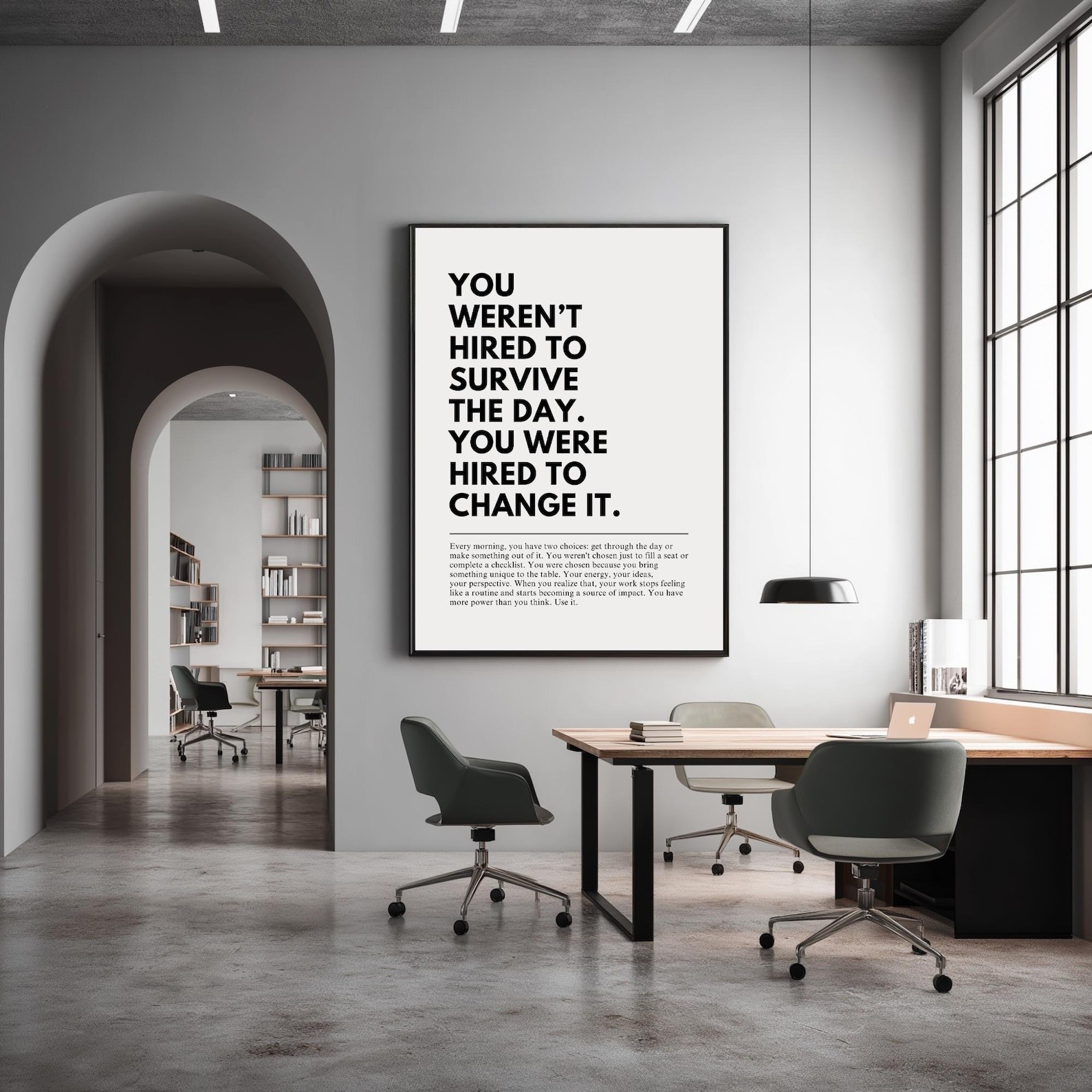 Inspirational Workplace Quote Print Office Decor