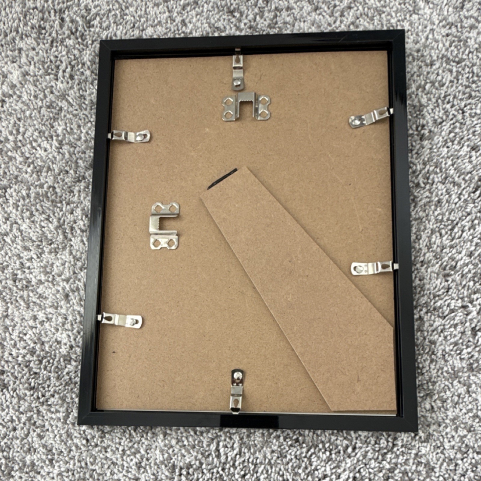 Black Plastic Photo Frame Matte Rectangle Wall Mounted Hanging Portrait