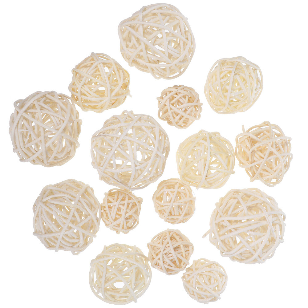 15 Pcs White Decorative Balls for Bowls Vase Filler Christmas Party Decoration