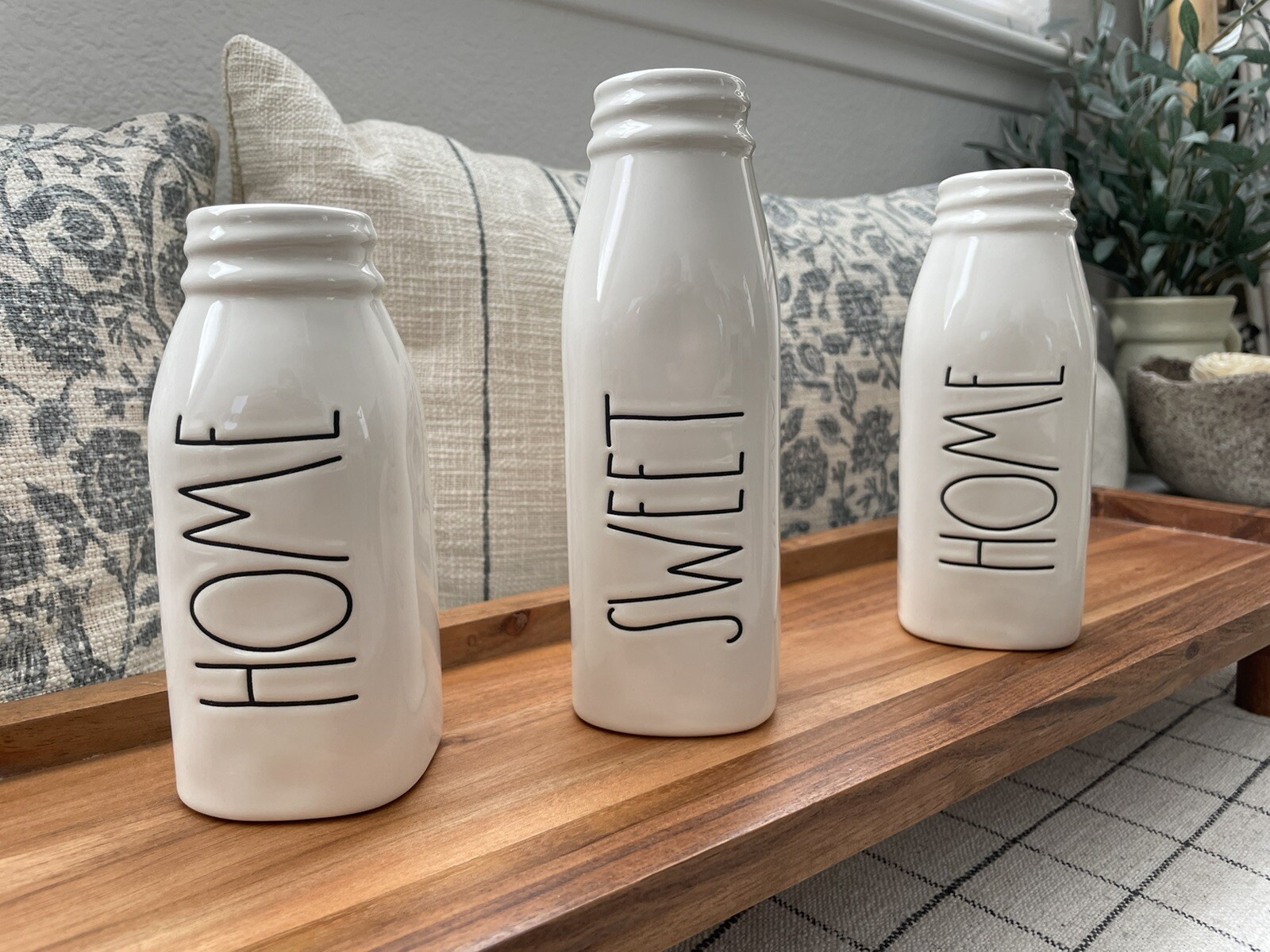 SALE! NEW Rae Dunn Vases / Milk Bottle / Jugs (Home Sweet Home) Set of 3