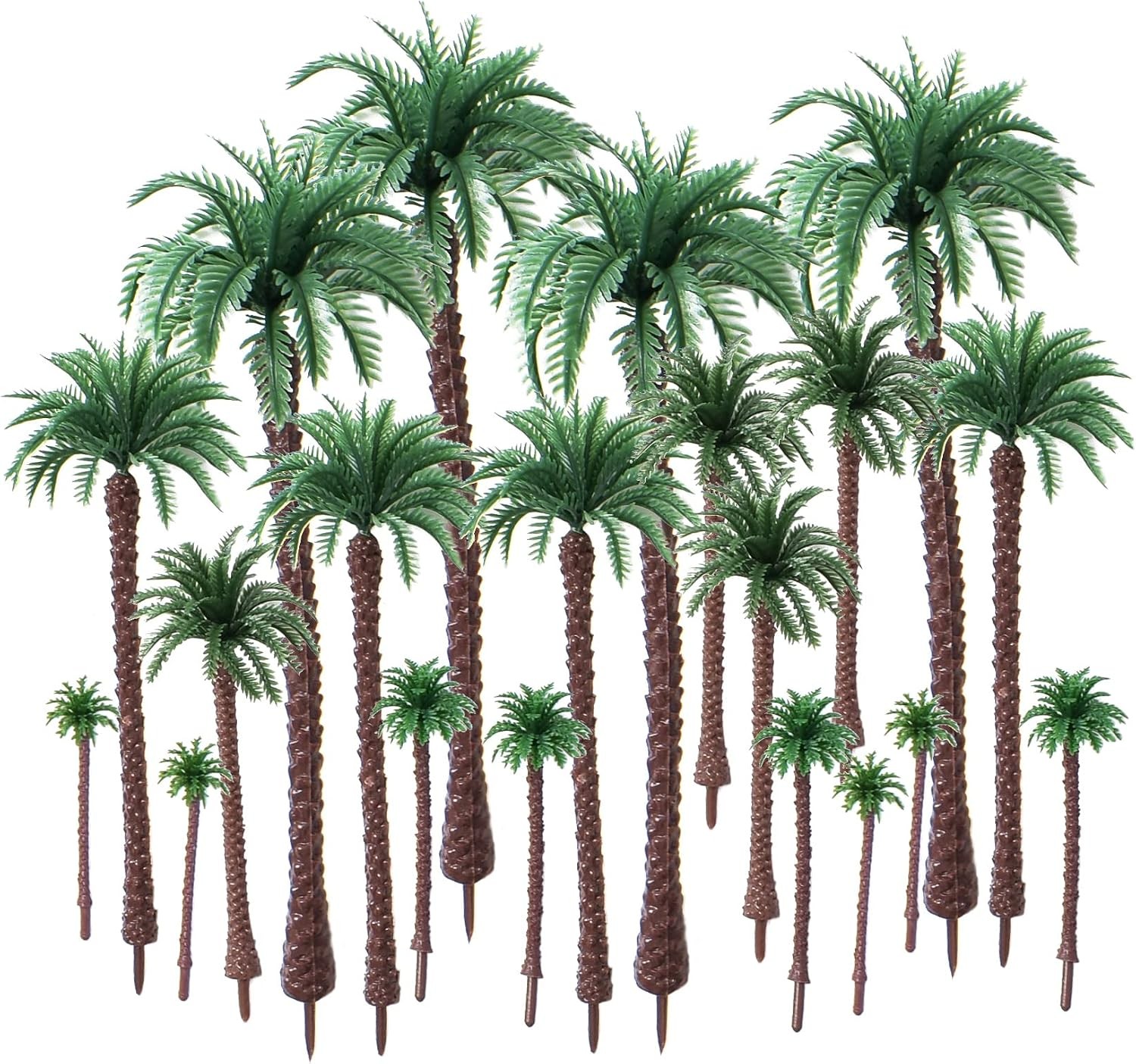 Palm Tree Model Trees, Miniature Palm Trees Fake Plastic Trees with No Stands
