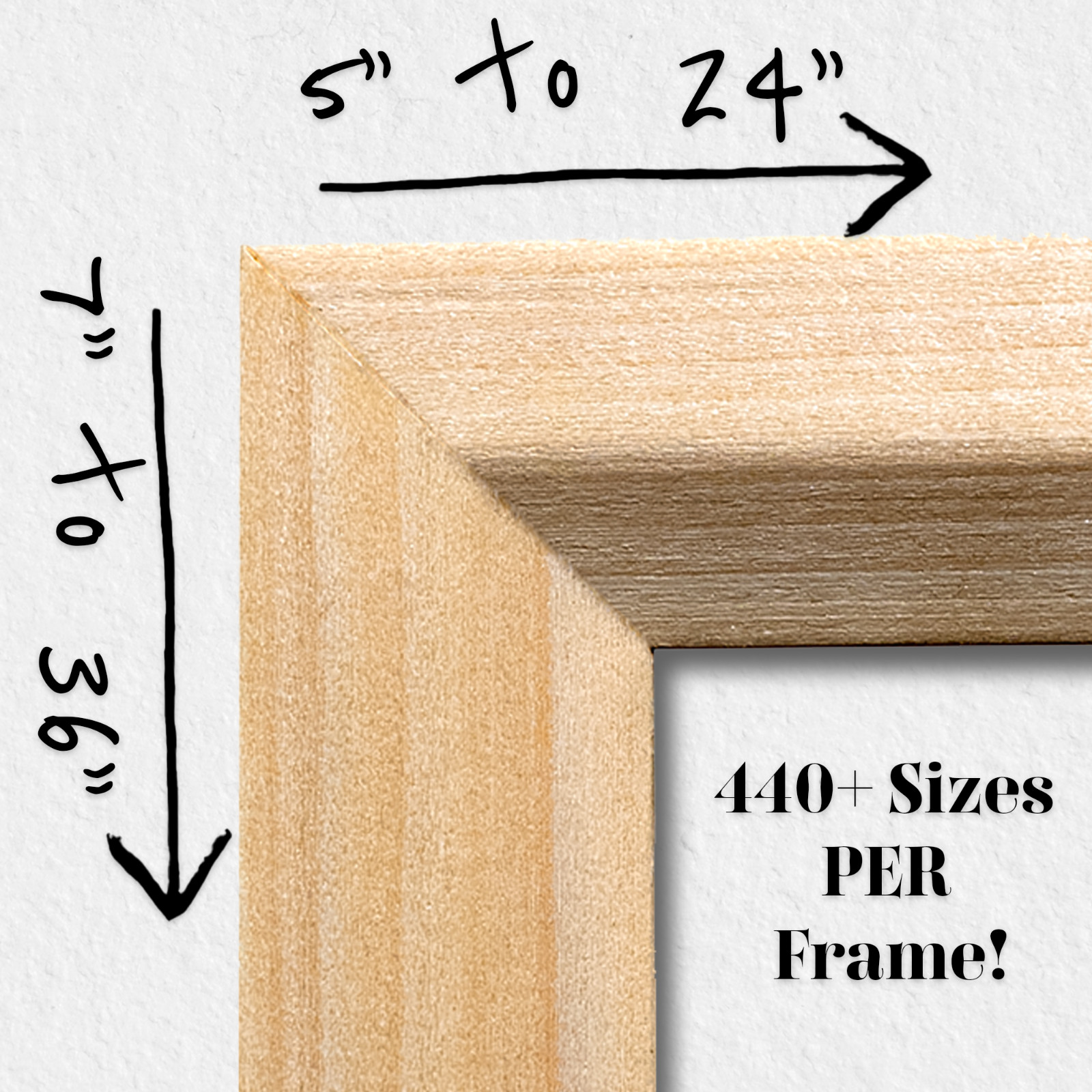 US Art Frames 1.37&Prime; Black Victorian Ornate Solid Hard Wood Picture Frame S-B