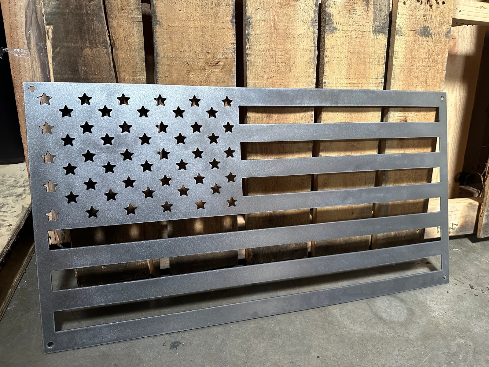 Metal American Flag Wall Art, Patriotic decor, CNC steel 31.5&Prime; x 16.5&Prime;