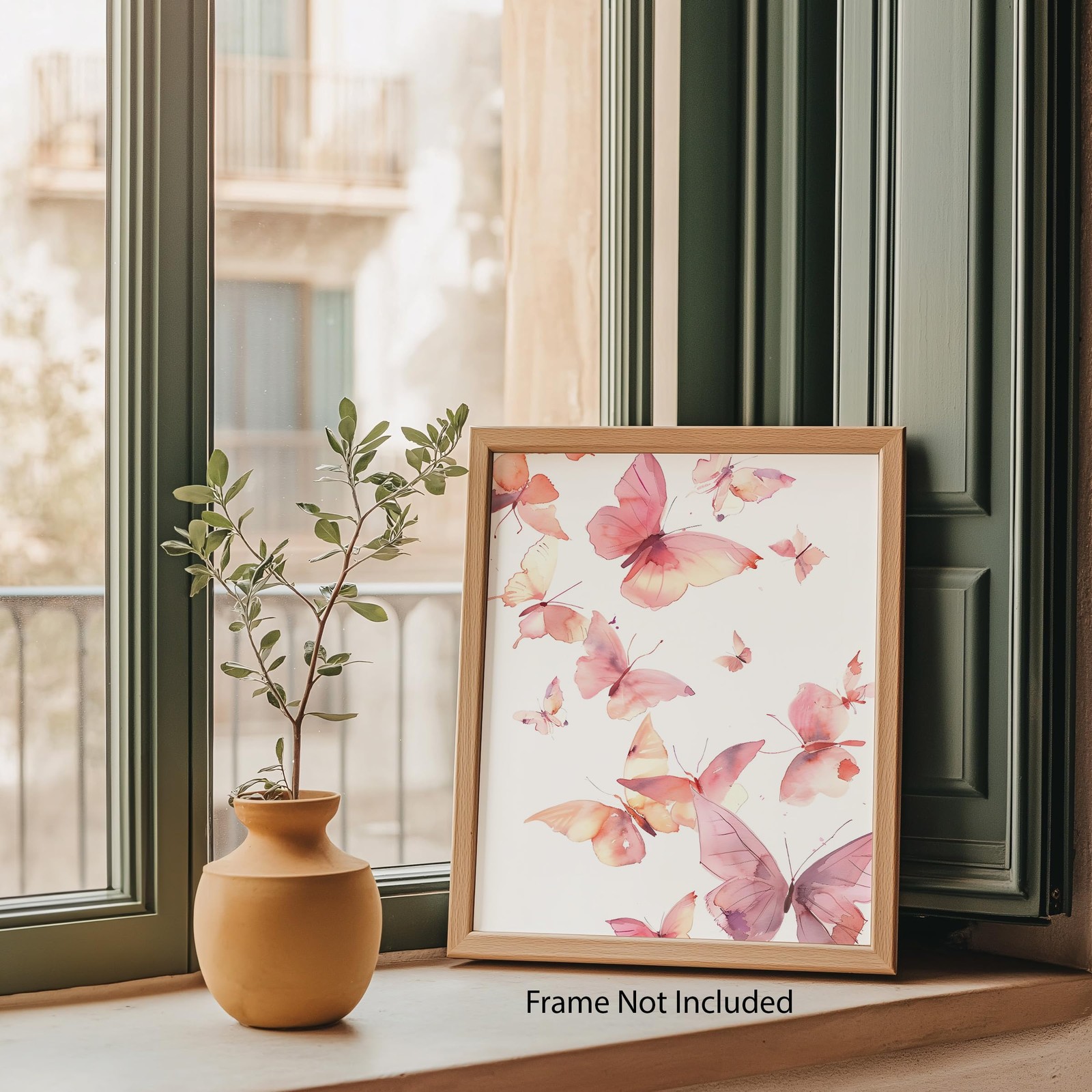 Nature Peach Butterfly Breeze Peach Butterfly 8×10 Animal Print Wall Art Poster