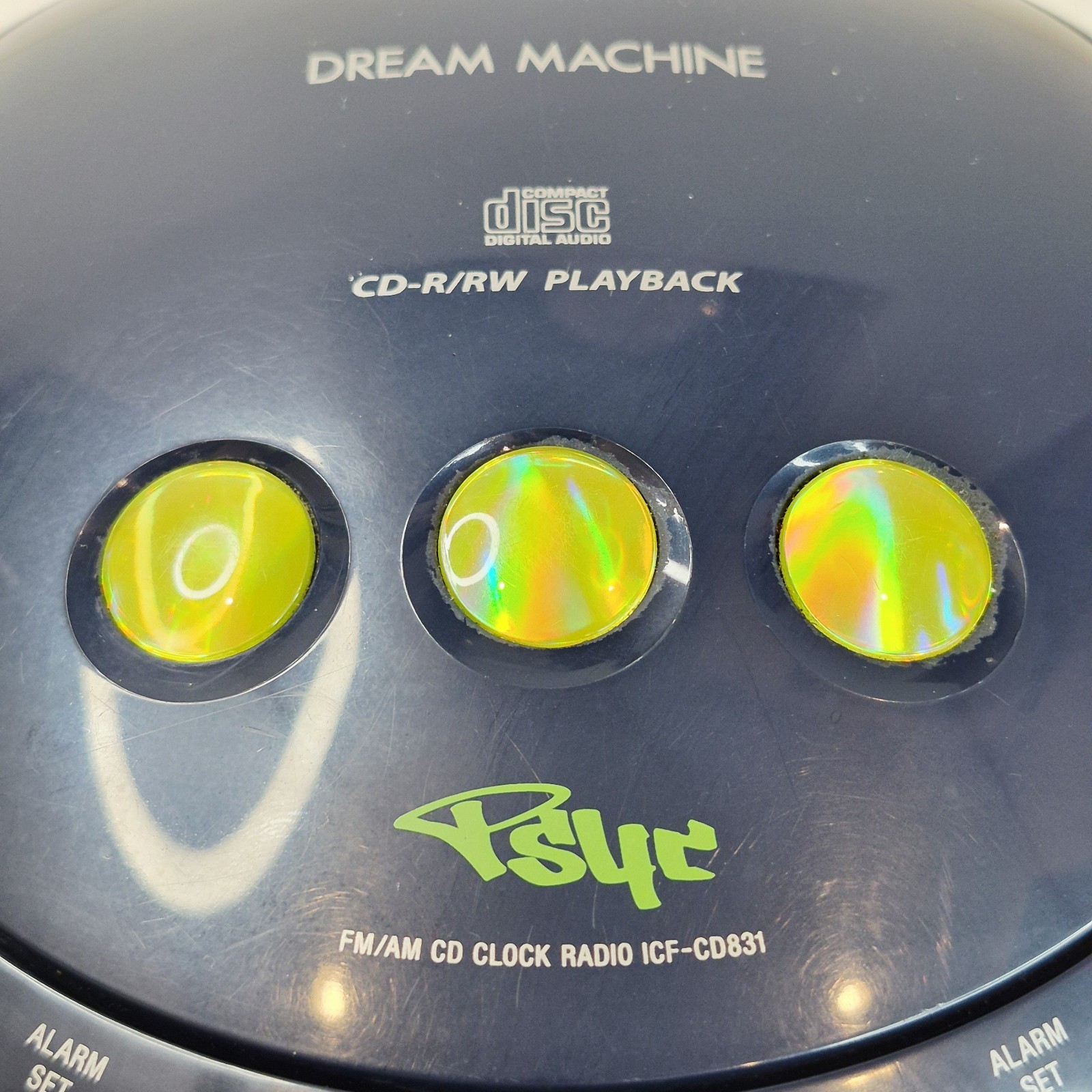 Sony Dream Machine ICF-CD831 PSYC Blue AM/FM CD Alarm Clock Radio Tested Working