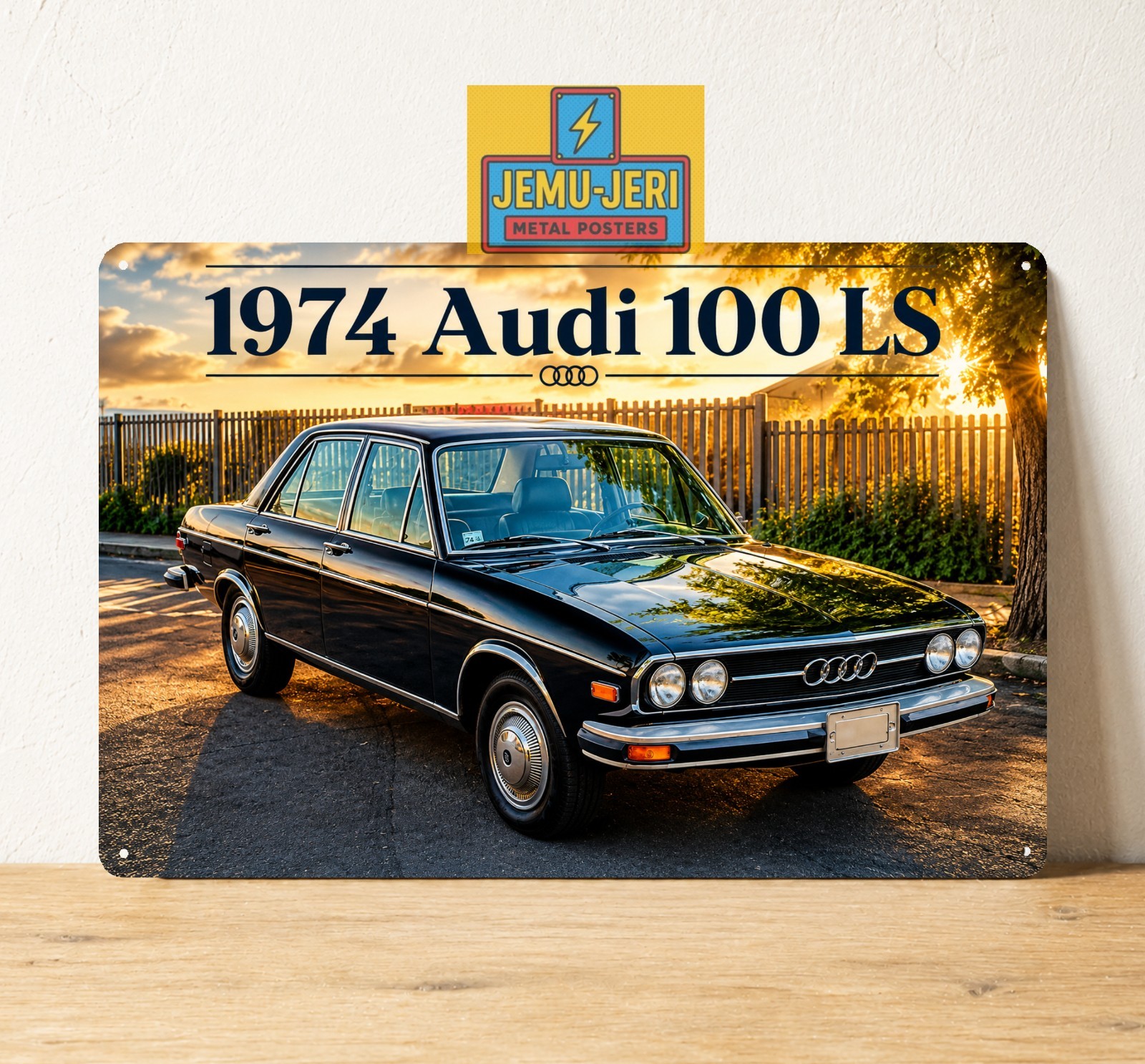 Audi 1974 Audi 100 LS Car Metal Poster – Tin Sign 20x30cm