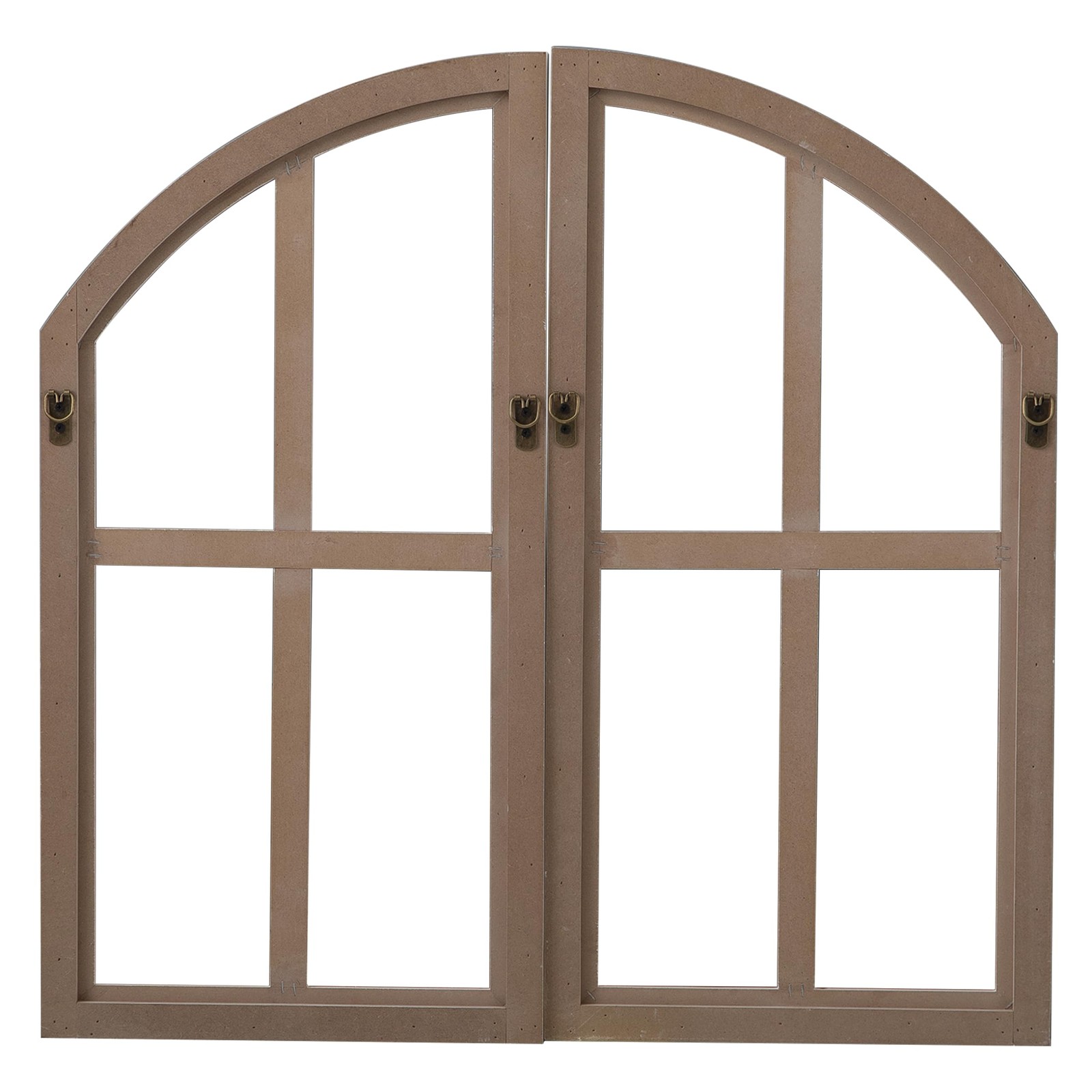 Rustic White Arch Window Frame 30 Inch Tall, 2 Pcs Hanging Distressed White V…