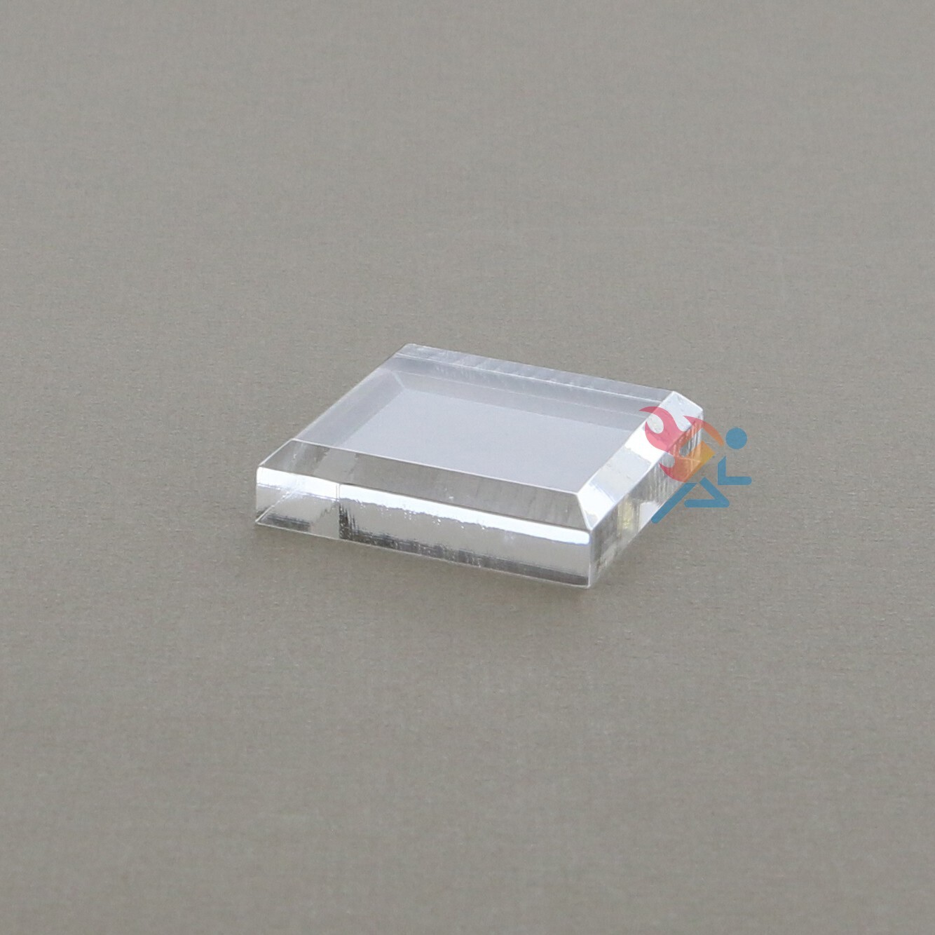 Acrylic Display Stand Block Base with Beveled Edge, 3 Pack