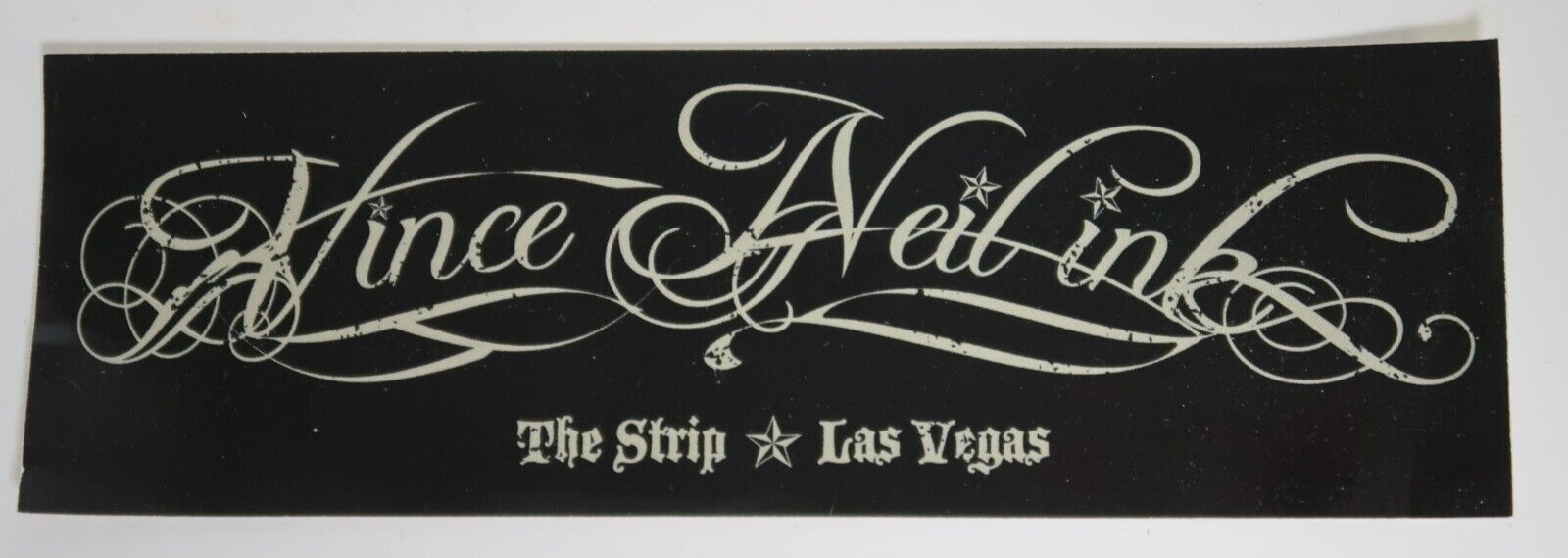 Vince Neil Ink The Strip Las Vegas Black, White, Red Sticker Decal 4&Prime; x 4&Prime;
