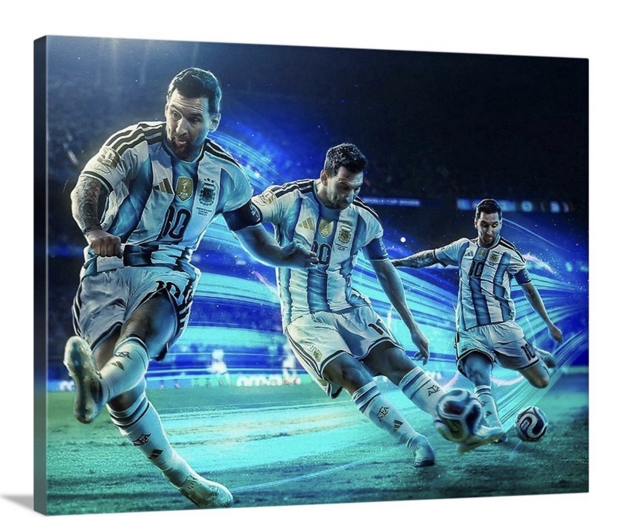Lionel Messi Canvas 16×20 Argentina Soccer FIFA Goat World Cup Champion Leo