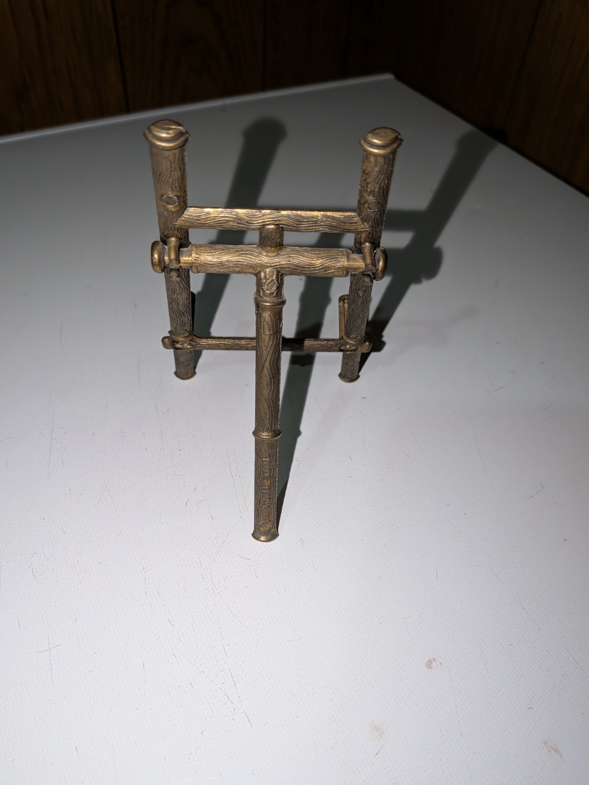 Vintage brass faux bamboo easel Made in Italy