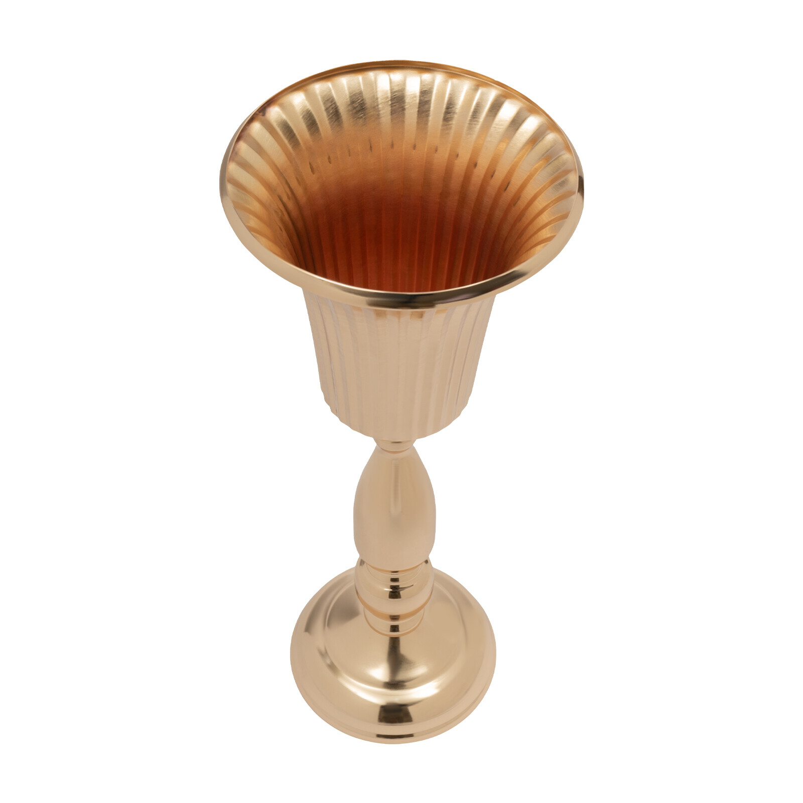 10 PCS DIY Golden Metal Wedding Flower Trumpet Vase Tabletop Centerpieces Decor