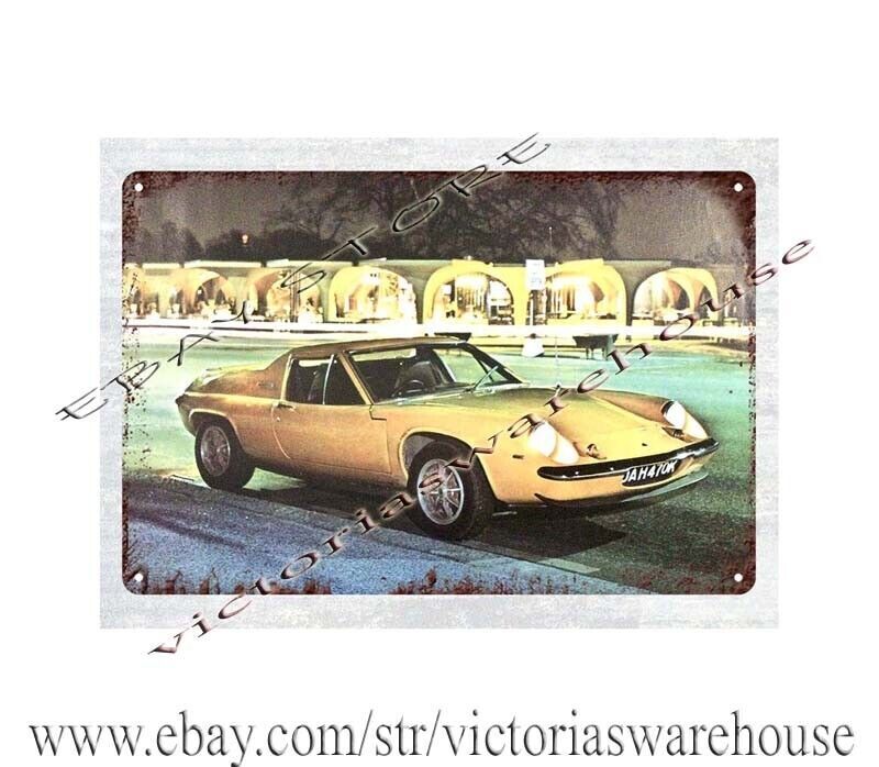 1972 Lotus Europa Twin Camcar garage auto shop metal tin sign reproduction art