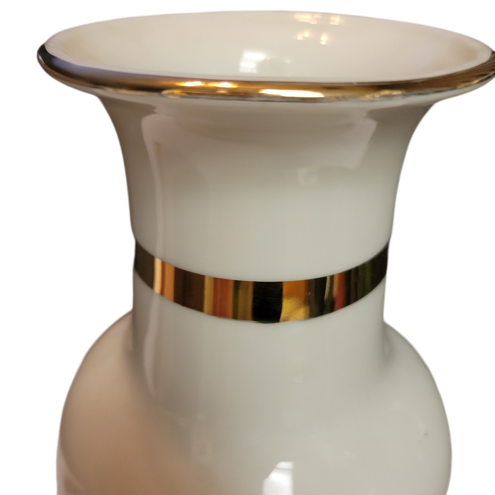 Vintage Art of Chokin Porcelain Vase Gold Trim Floral Cart Decor Ornate Japan