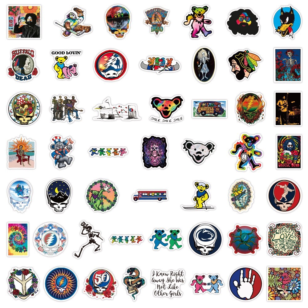 100 Bulk Grateful Dead – Heavy Metal Rock Stickers Laptops, Guitars, Skateboards