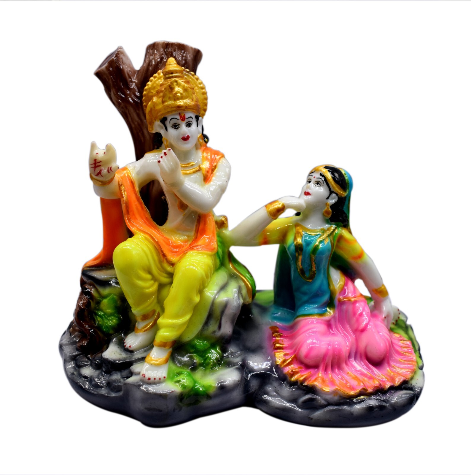 Resin Book Reading Lord Ganesha Showpiece | Sleeping Ganpati Statue for Home 5&Prime;