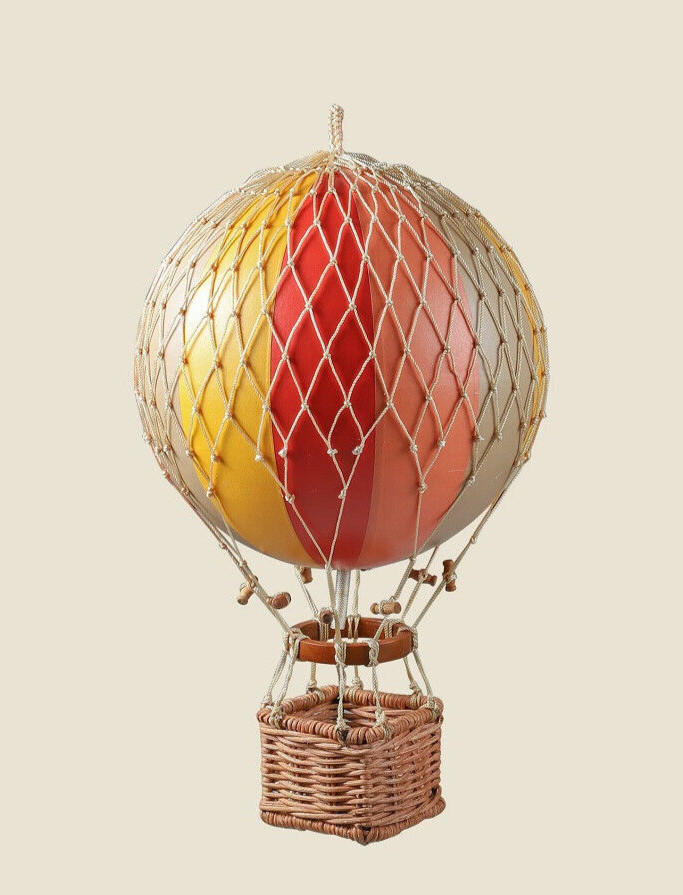 Hot Air Balloon Model Multicolor Rainbow Striped 8&Prime; Hanging Ceiling Home Decor