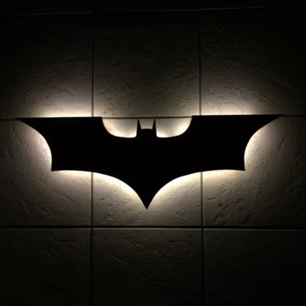 Batman Led Logo Lightbox 3d Printed Lightbox Led Light for Game Decor