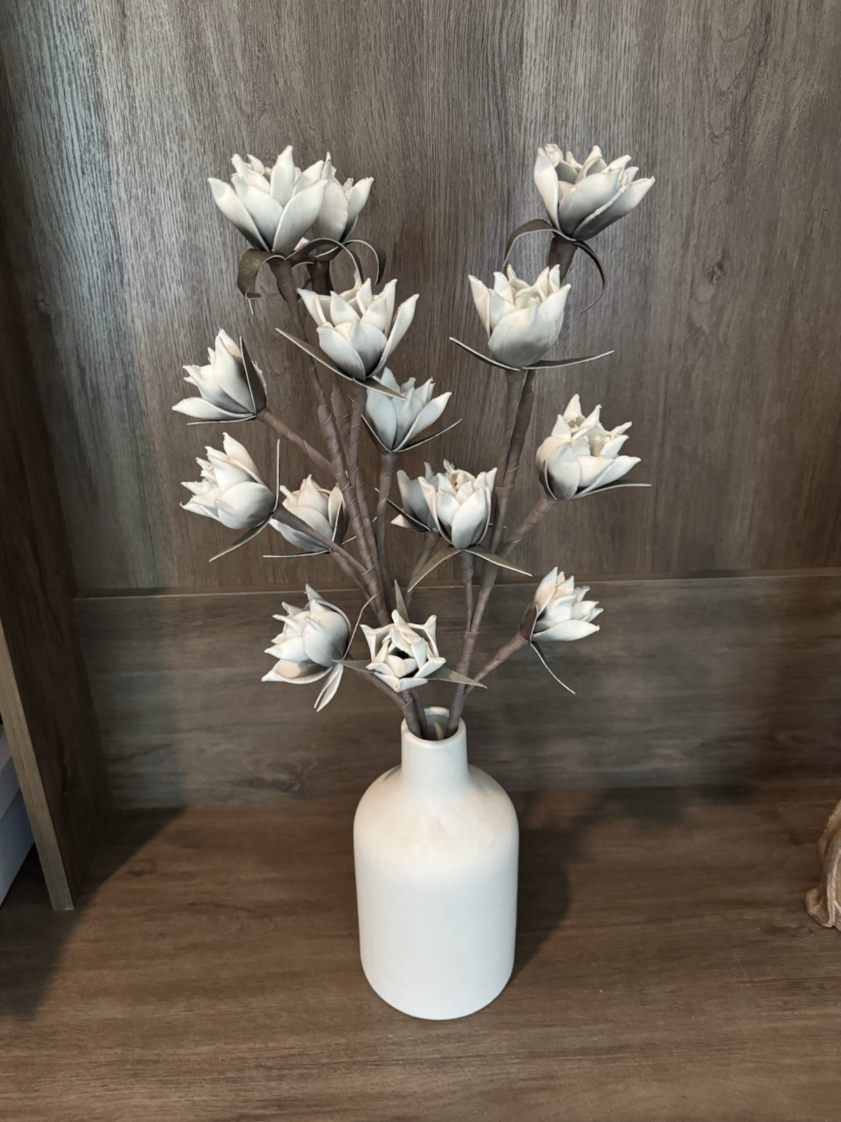 Modern White Matte Ceramic Bottle Arrangement , Decorative Freestanding