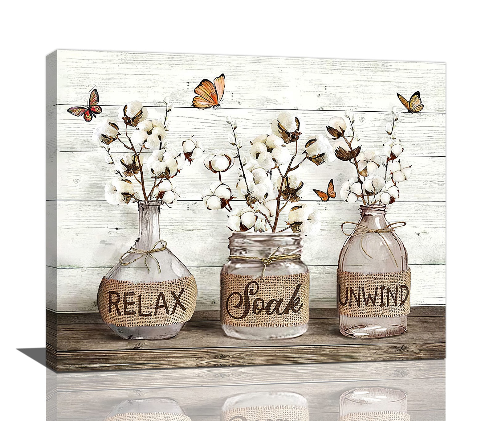 Tijuboni Farmhouse Bathroom Decor Wall Art Rustic Cotton Bathroom Pictures Canva