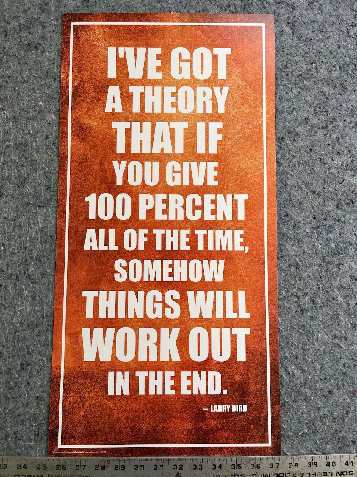 Larry Bird Quote Poster 12×24 Motivational Sports Basketball Decor Licensed