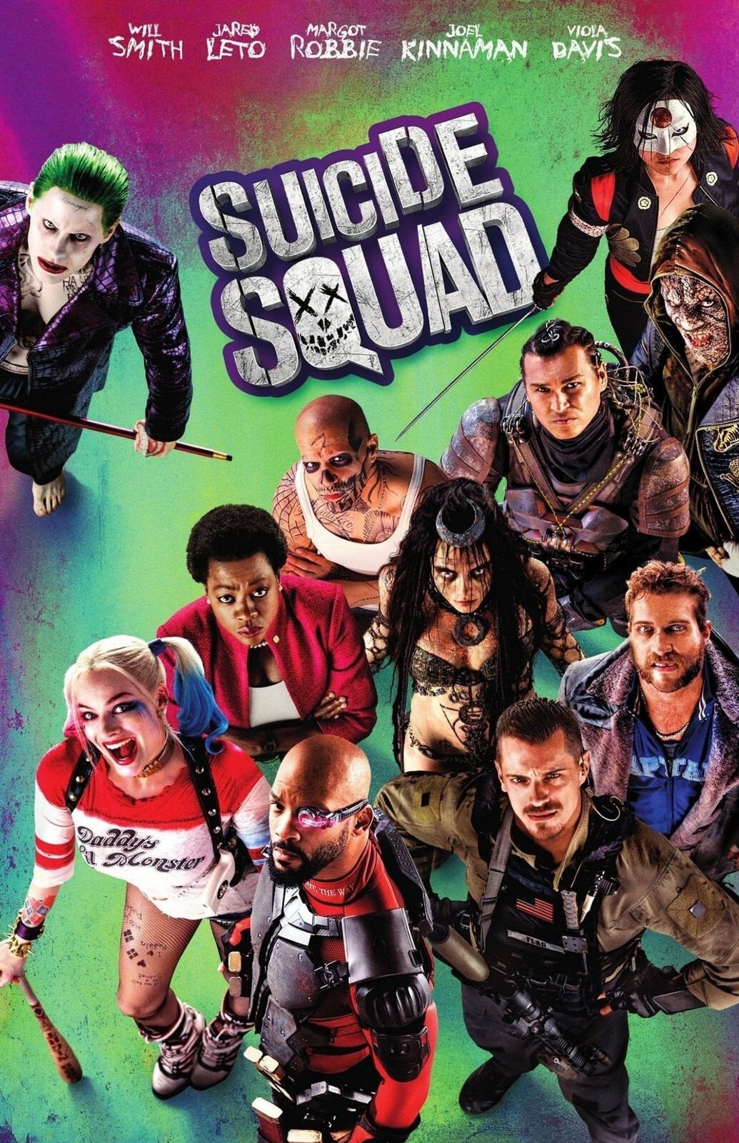 AA4349 Suicide Squad Film By David Ayer 2016 Full Cast Movie Poster 11×17