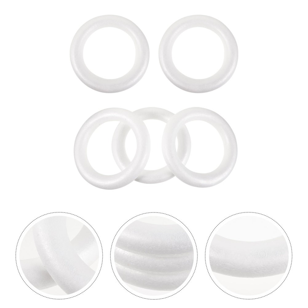 Donut Decorations for All Ages Foam Craft Ring 5Pcs 9.8×1.5In