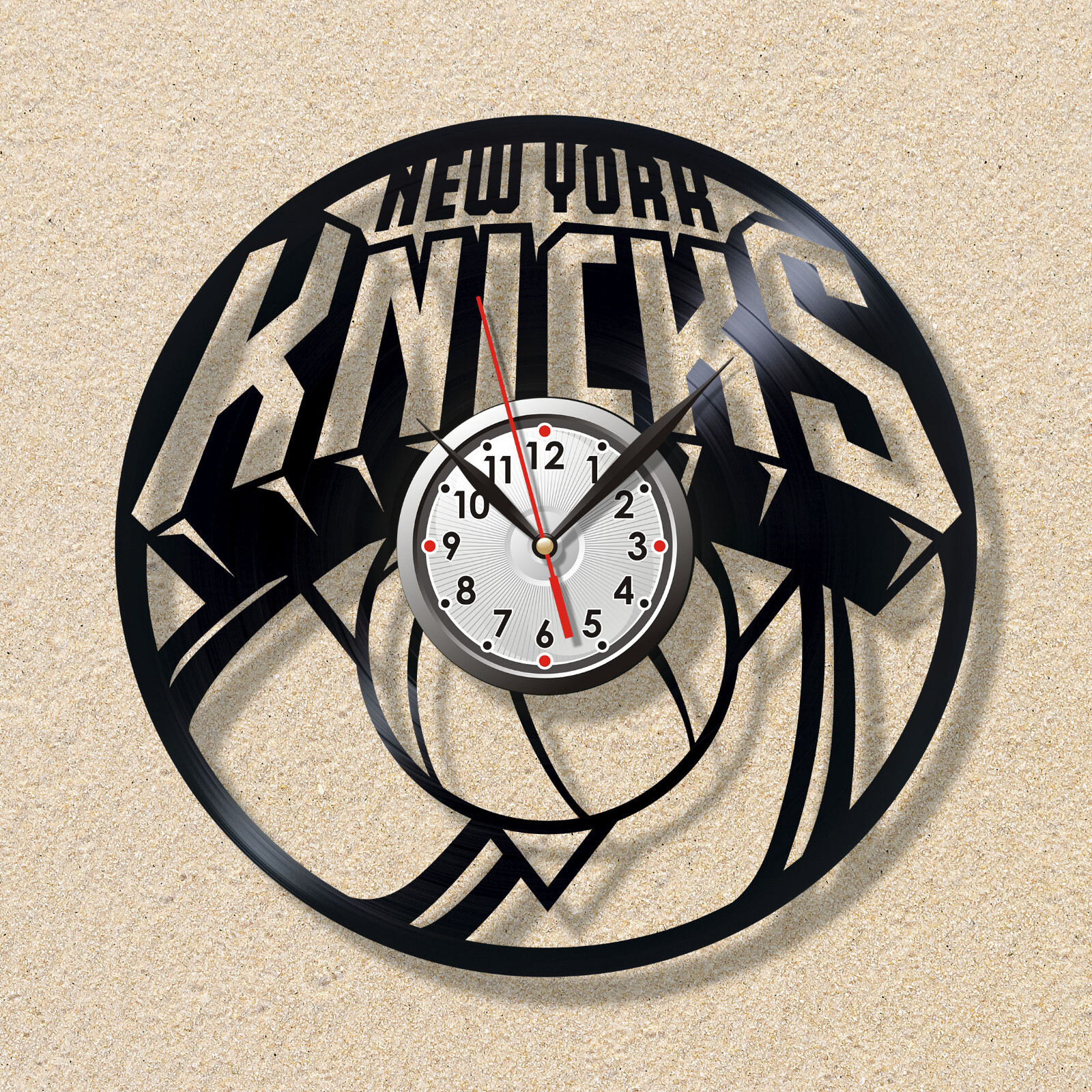 Vinyl clock Basketball New York Knicks Knicks clock Knicks items Presents gifts