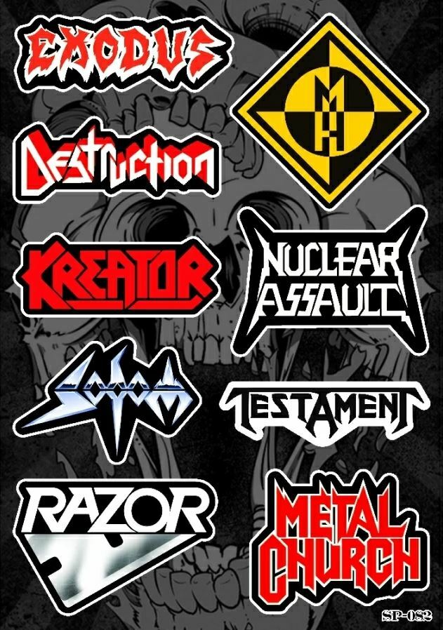 Thrash Metal Sticker Pack | Exodus Kreator Sodom Razor Machine Head Testament