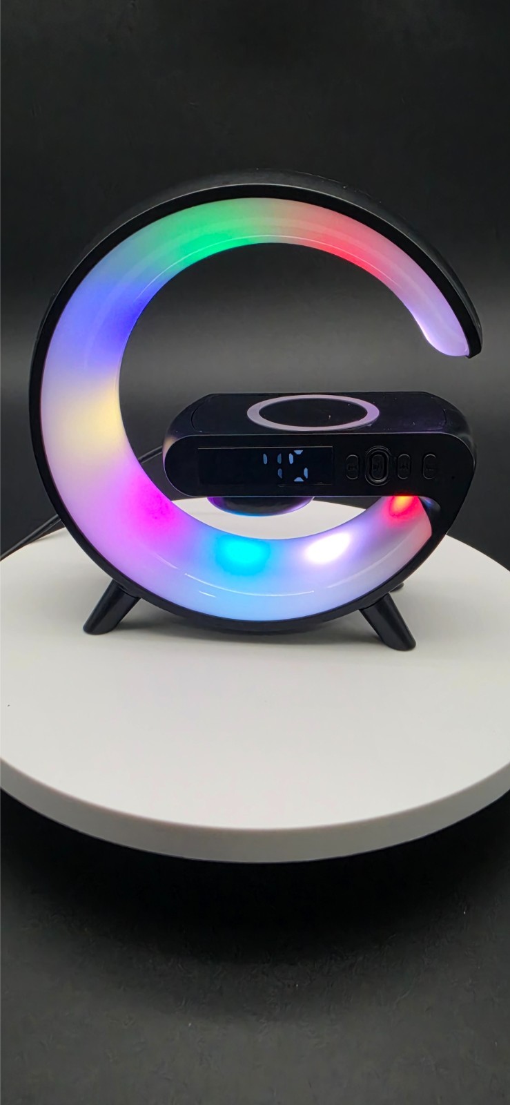 G63 Smart Light Sound Machine-Bluetooth Speaker, 15W Wireless Charger,RGB Light