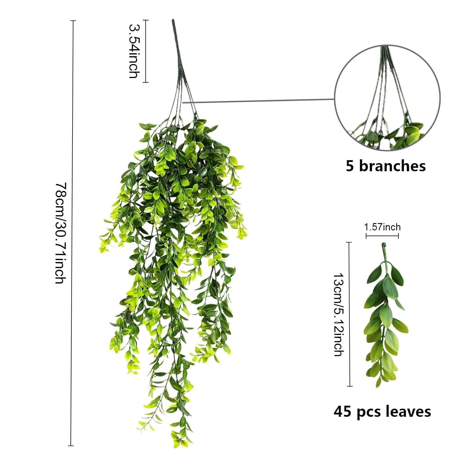 Artificial Plant, 3pcs Set imitating Green wall Hanging, UV Resistant False F…