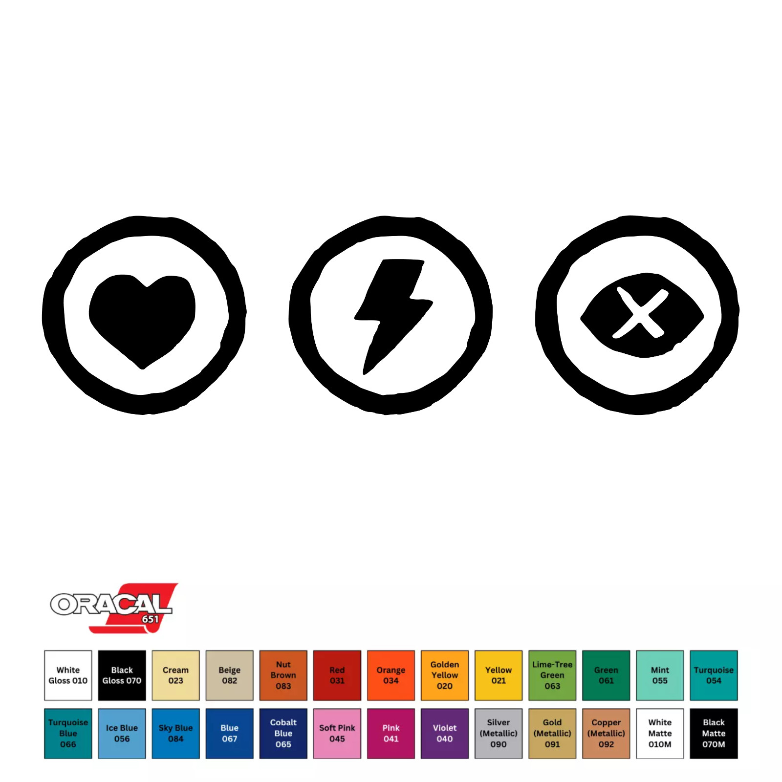 RDR2 Cores Permanent Vinyl Decal Sticker 7&Prime; x 2&Prime; Oracal 651 CHOOSE COLOR