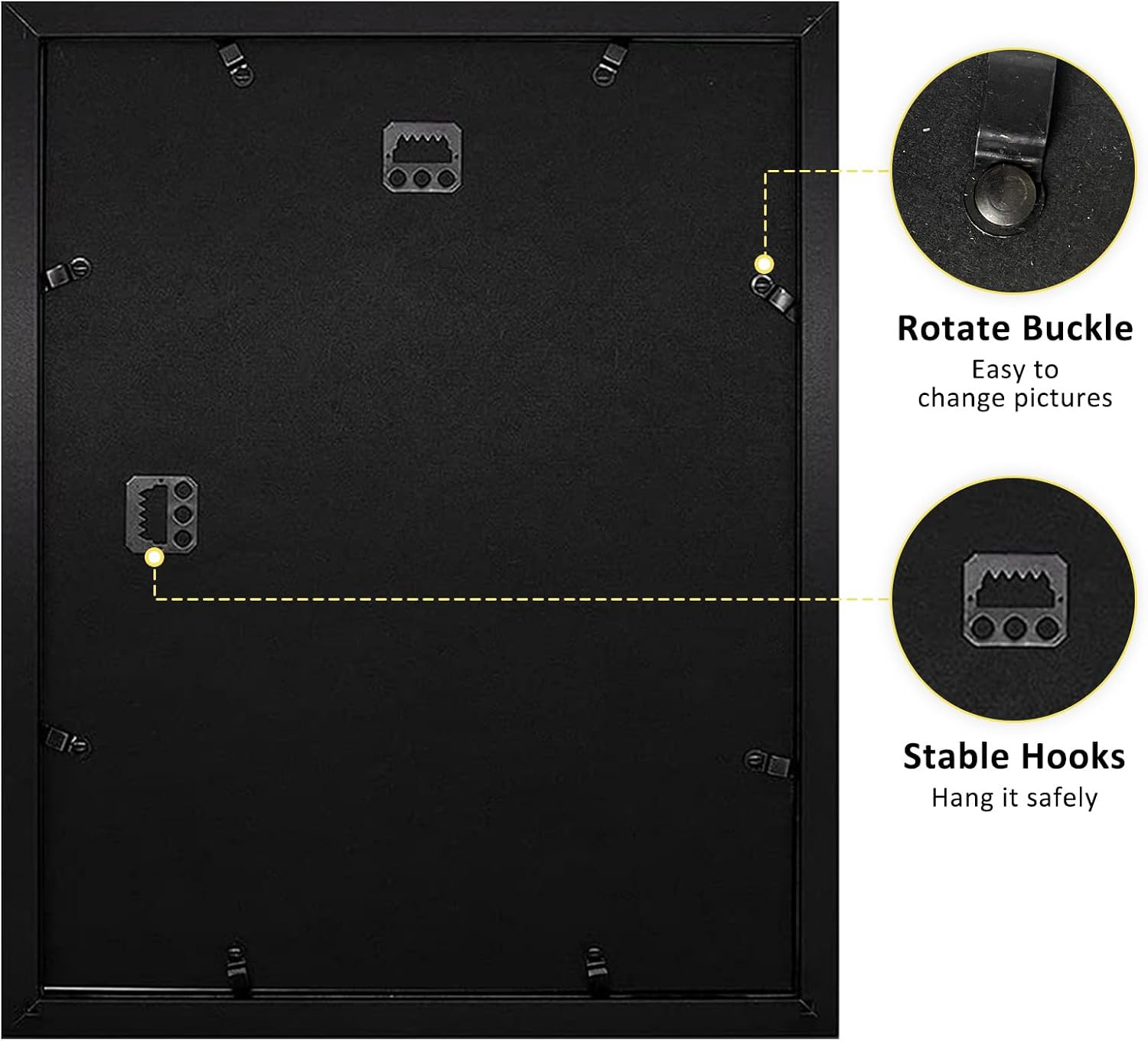, 11X14 Frames Display 8X10 Picture with Mat or 11X14 Photo without Mat, Shatter