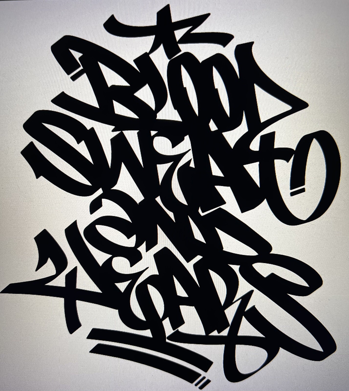 « Blood Sweat And Tears » Vinyl Decal Sticker (Graffiti BOMBATOMIK) 6.3&Prime; X 5.7