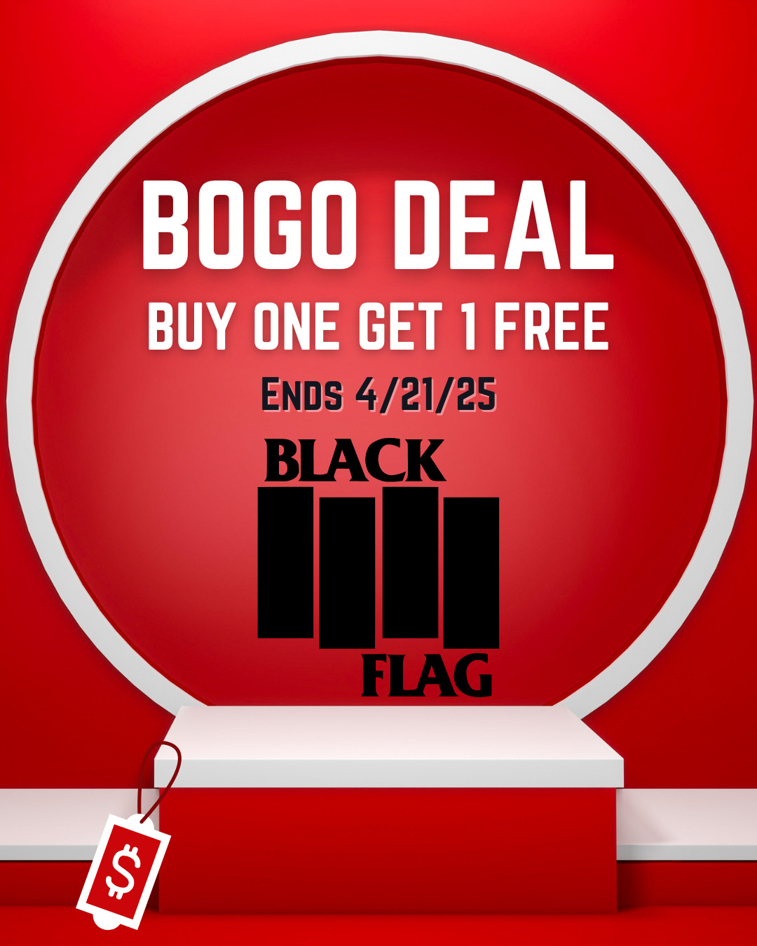 Black Flag Logo Vinyl Sticker – Punk Rock, Hardcore Music Decal 3&Prime;-10&Prime; UV Safe