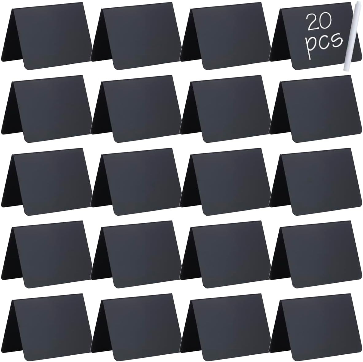 Mini Chalkboard Signs For Food Buffet Party Tabletop Small Signs 4&Prime;x3&Prime; 20 Pack