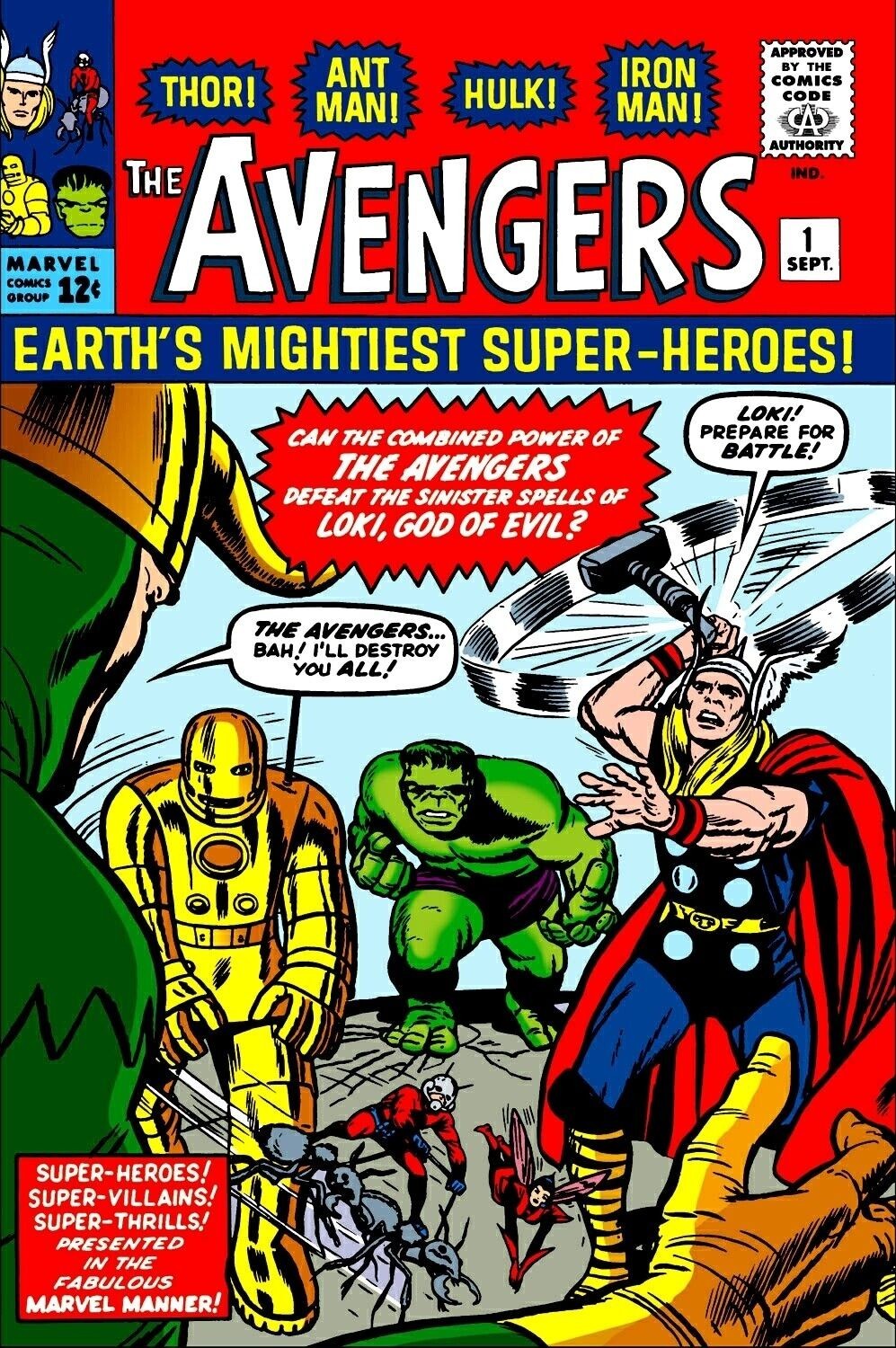 THE AVENGERS #1 COMIC BOOK COVER poster print 11&Prime;x17&Prime; home decor