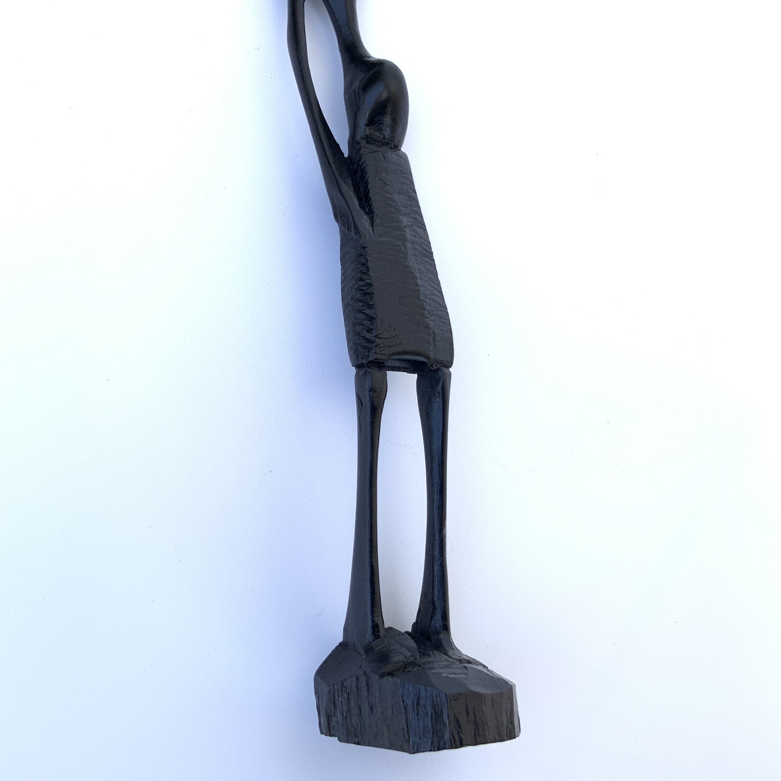 Set 3 Hand Carved Wood Tribal Figures Boho Shelf Decor