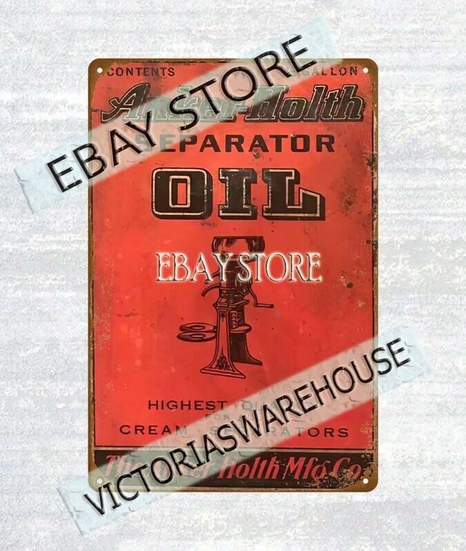 ANKER-HOLTH SEPARATOR OIL CREAM SEPARATOR metal tin sign decorative wall plaques