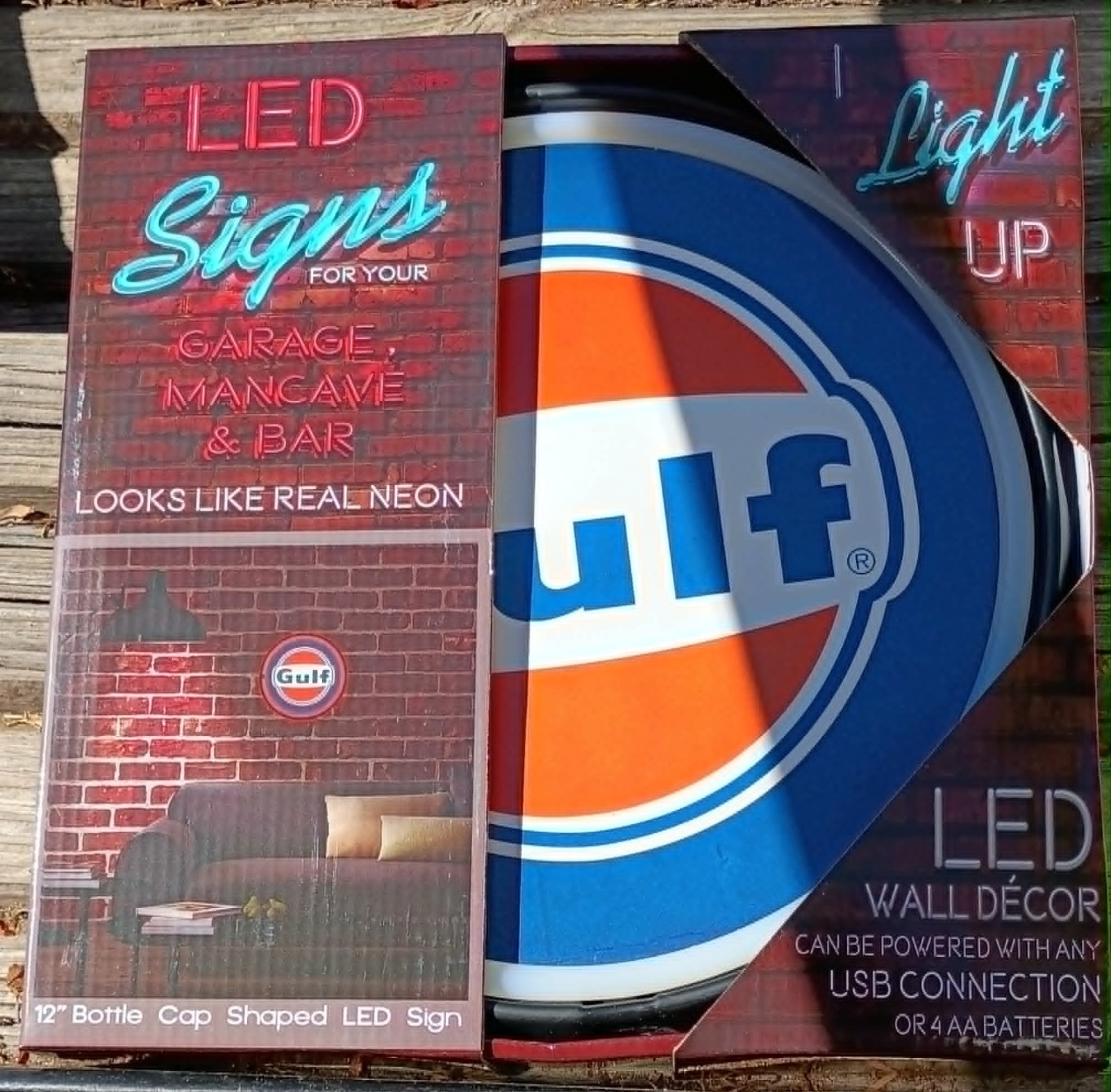 Gulf Led Light up sign 12 inch