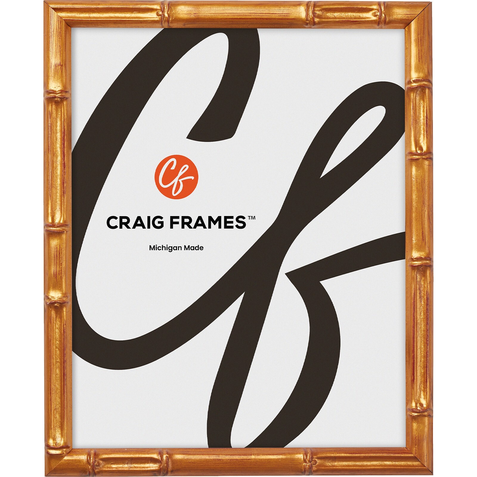 Vintage Tropical Bamboo Gold Picture Frames, 0.625&Prime; Wide, Common Sizes 4×5-24×36