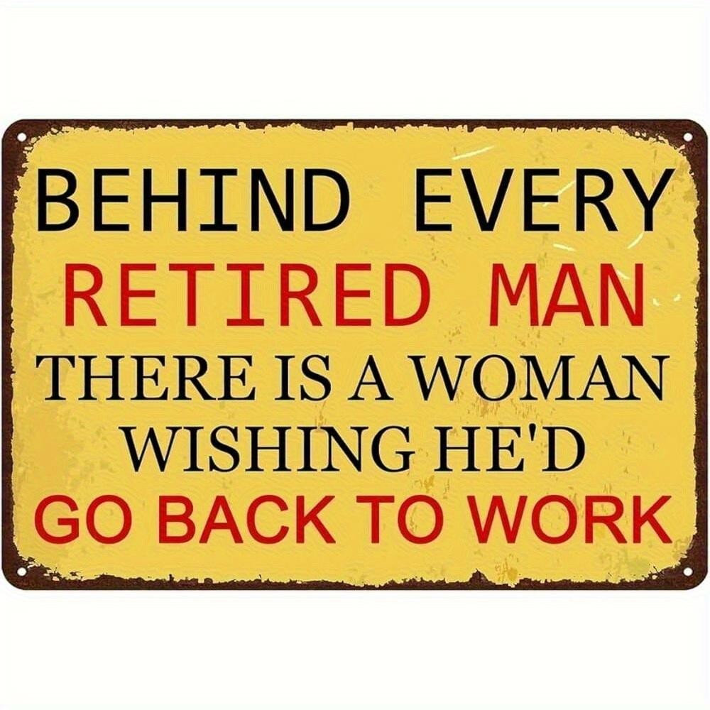 Funny Retirement Sign Aluminum Sign Retro Metal Plaque Wall Decor Gift