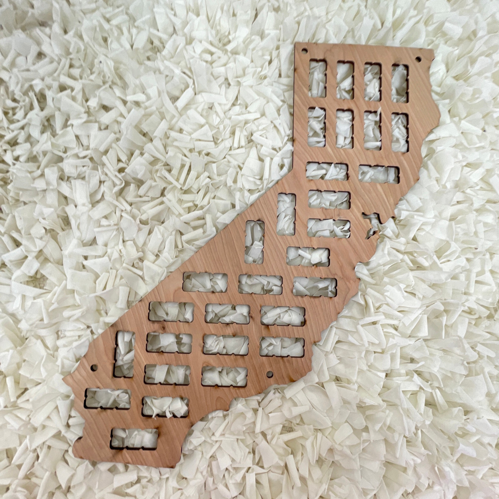 Artist Handmade LASER CUT WOOD CALIFORNIA MAP SIGN Home Decor Picture Souvenir