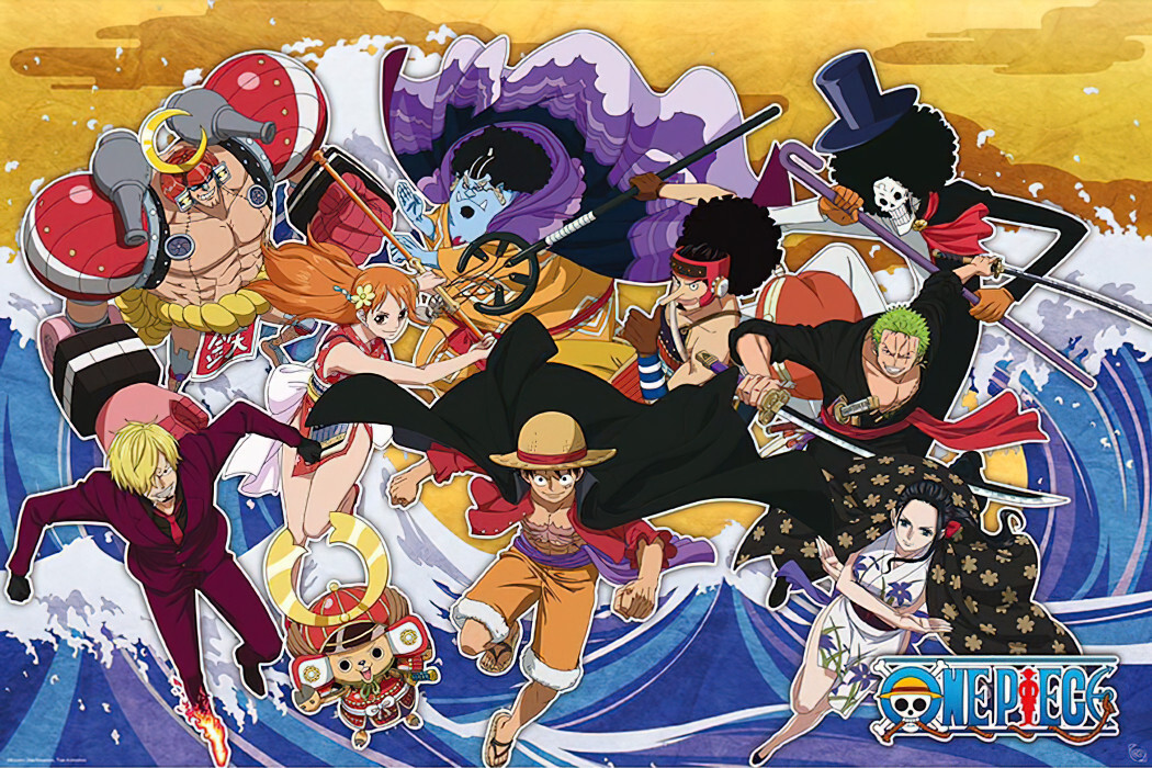 One Piece – Anime TV Show Poster (The Crew In Wano Country) (Size 36&Prime; x 24&Prime;)