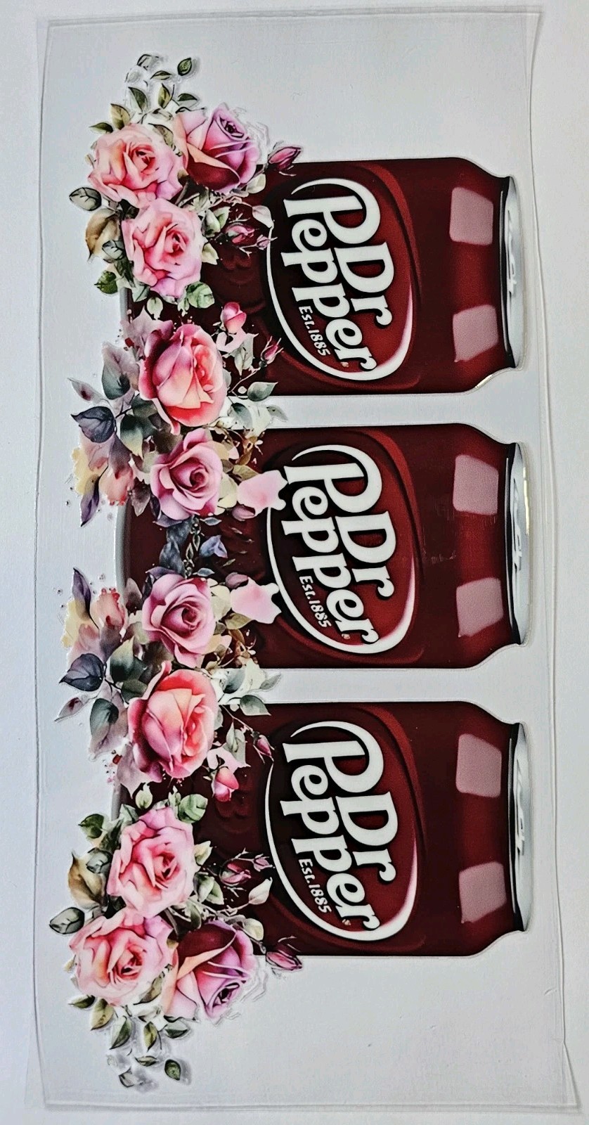 Dr Pepper UV DTF Transfer Sticker Wrap Tumbler UVDTF BUY 10+ GET COMBINED SHIP