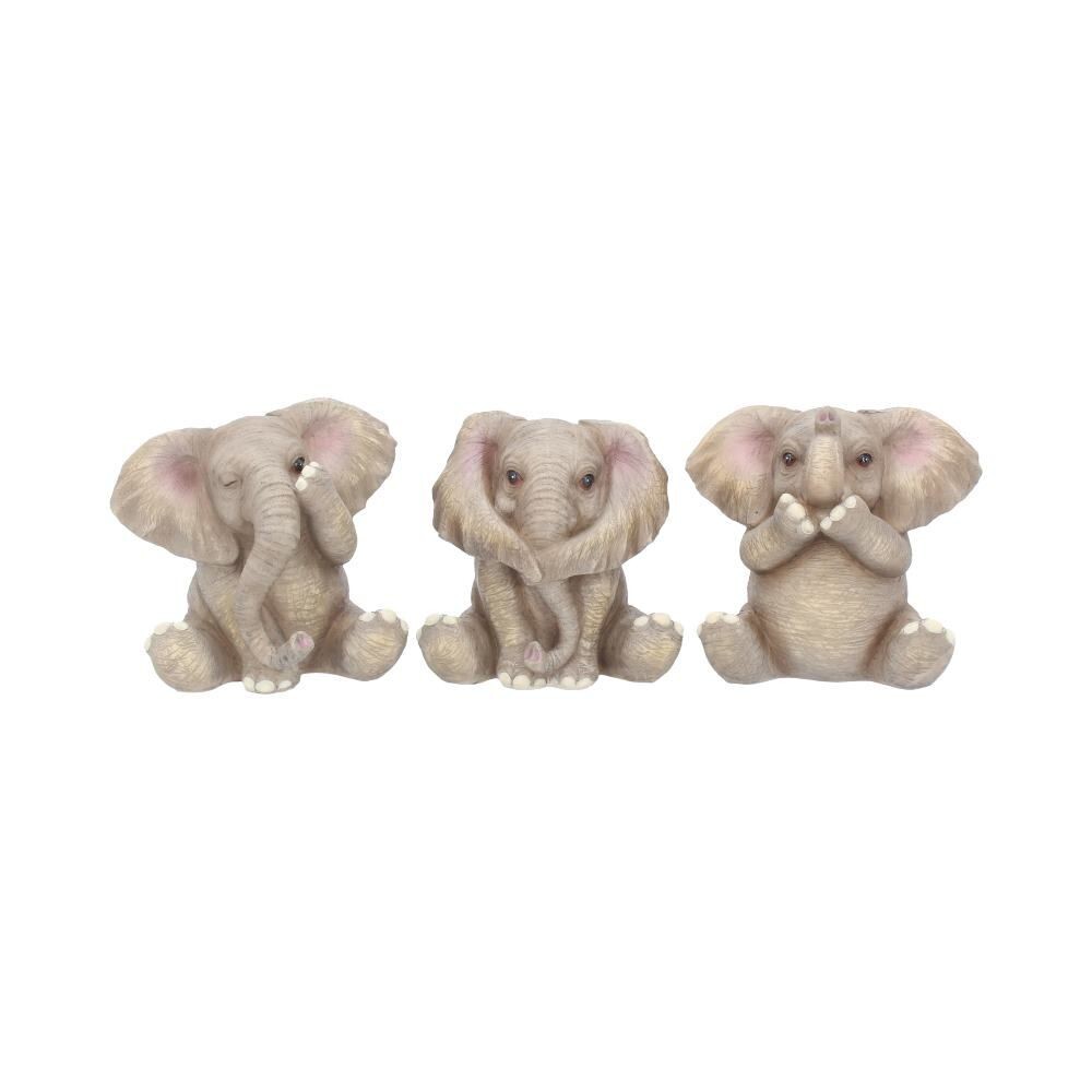 Nemesis Now Three Baby Elephants Resin Figurine 8cm Grey