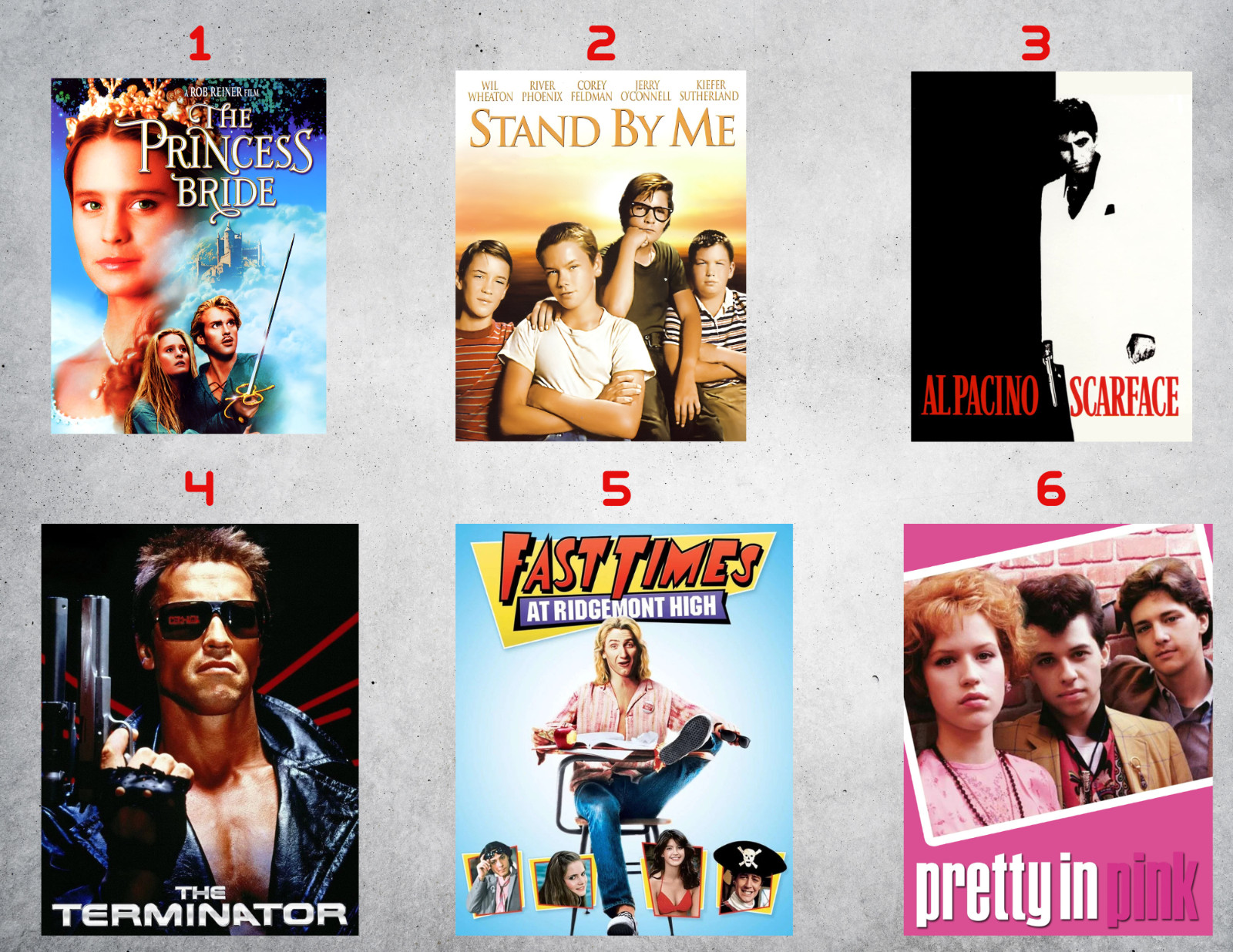 80&rsquo;s Movie Wall Collage Poster Kits