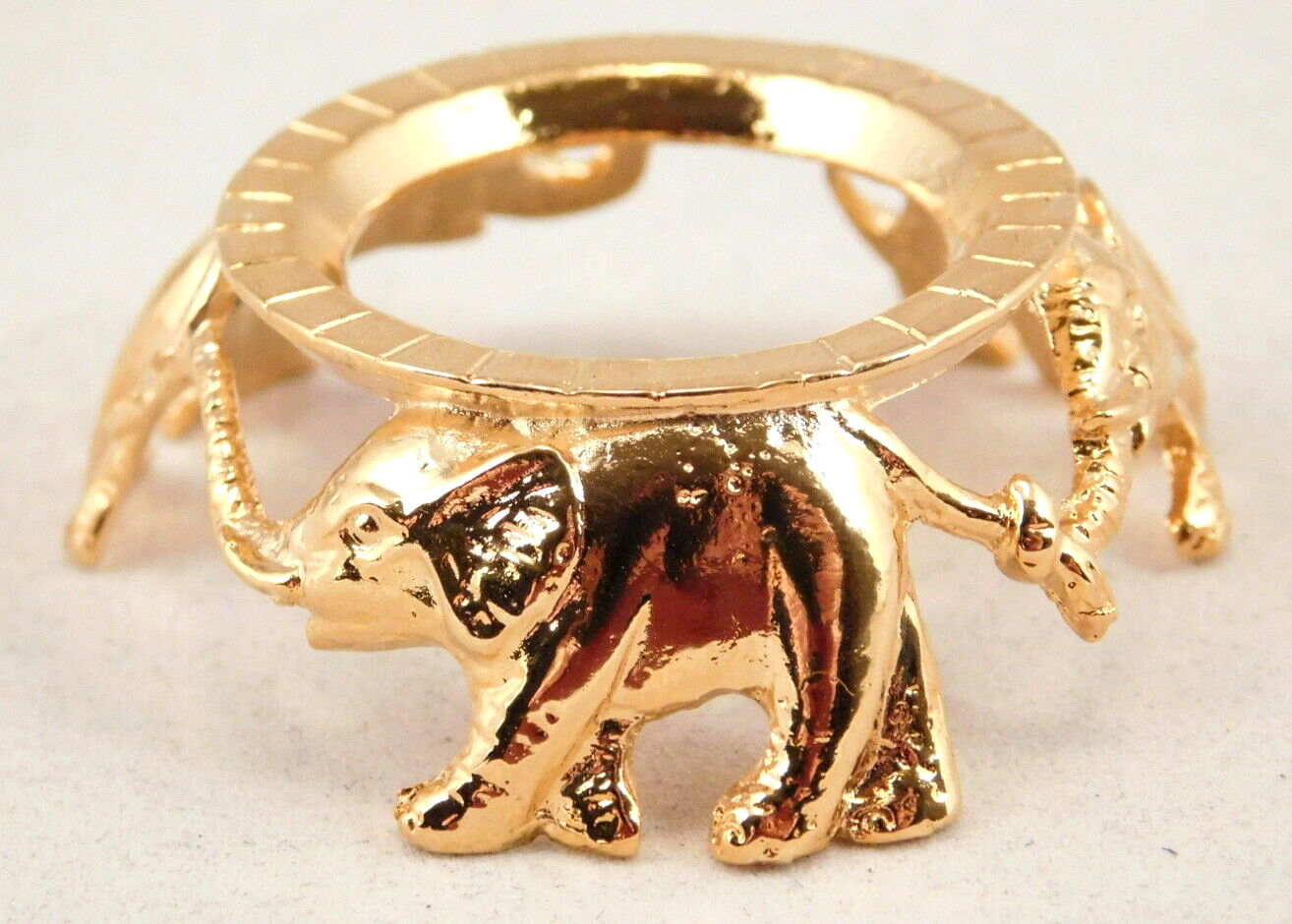 Sphere Display Stand ELEPHANT Design Small Size Gold Color