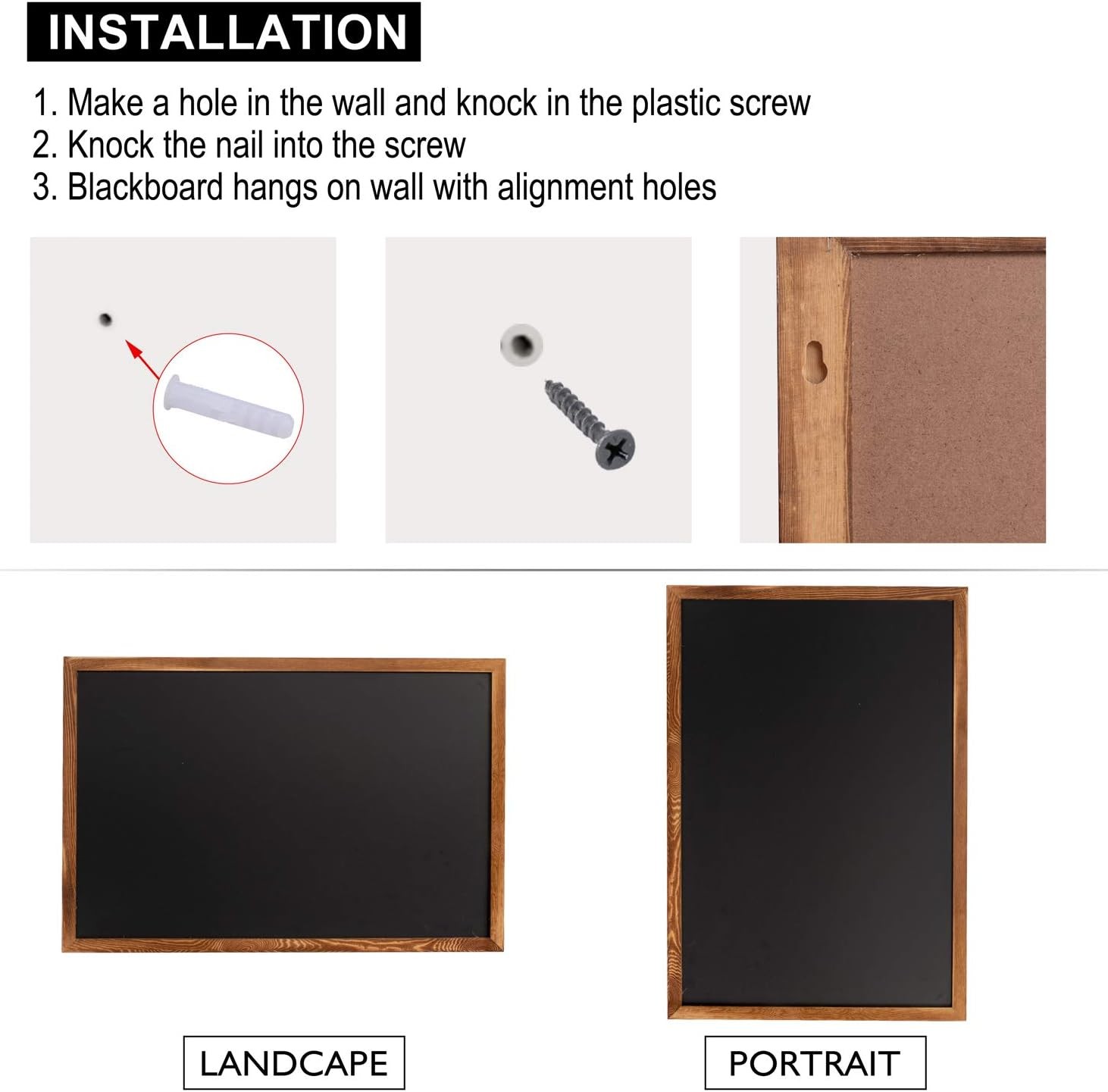 Magnetic Chalkboard Notice Black Board 46&Prime; x 32&Prime; Wall Mounted for School & Home