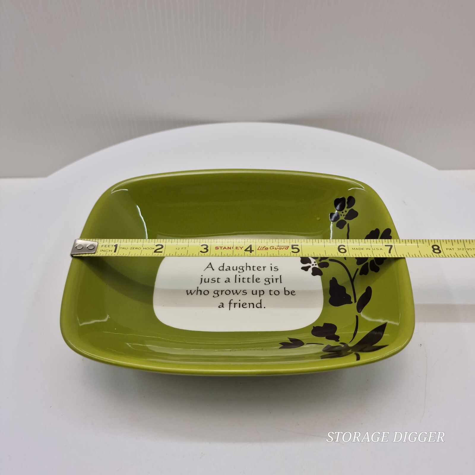 Vintage Elements by Plain Jane Green Porcelain &lsquo;A Daughter Is&rsquo; Candy Dish